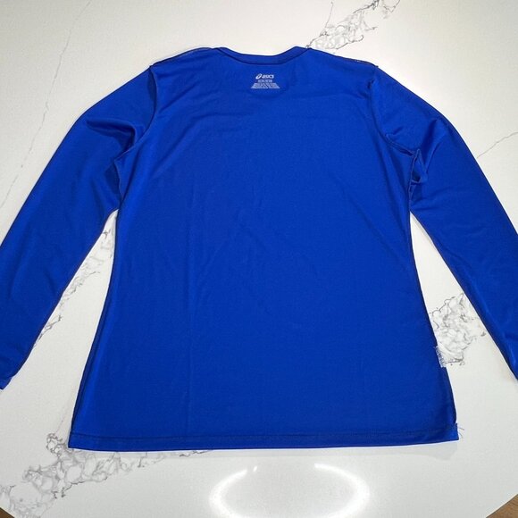ASICS - Women's Ready Set Long Sleeve V neck TShirt - New Blue - Size XL - Picture 7 of 11